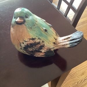 Bird, 6” high and 8 “ wide.  Don’t know brand,  came from Home Decor store